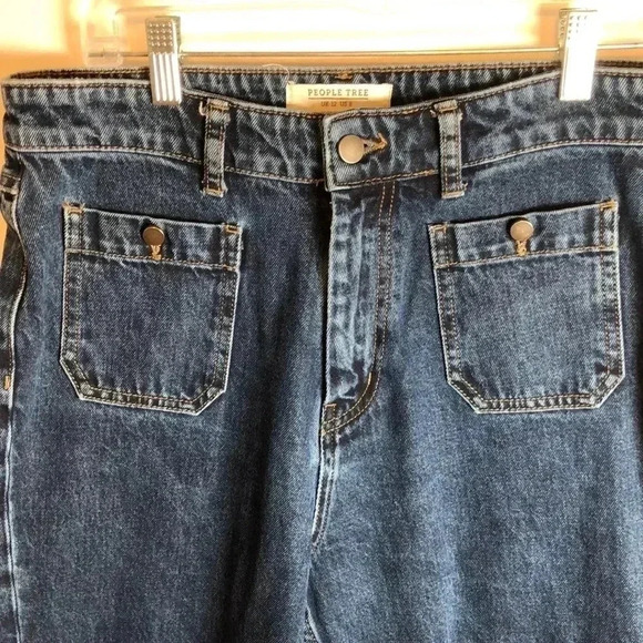 People Tree high waisted jeans.  Size 8 - Picture 3 of 6